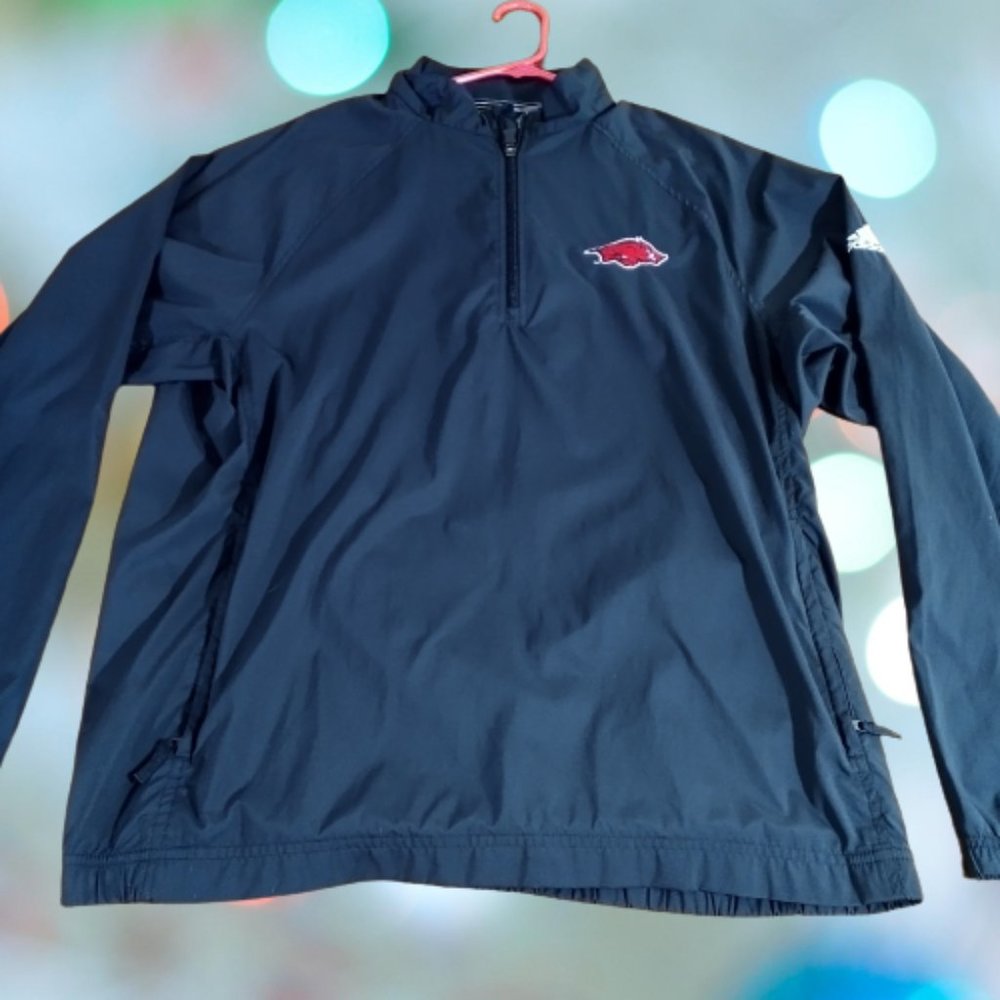 Adidas Climaproof Arkansas Razorbacks Windbreaker Size L